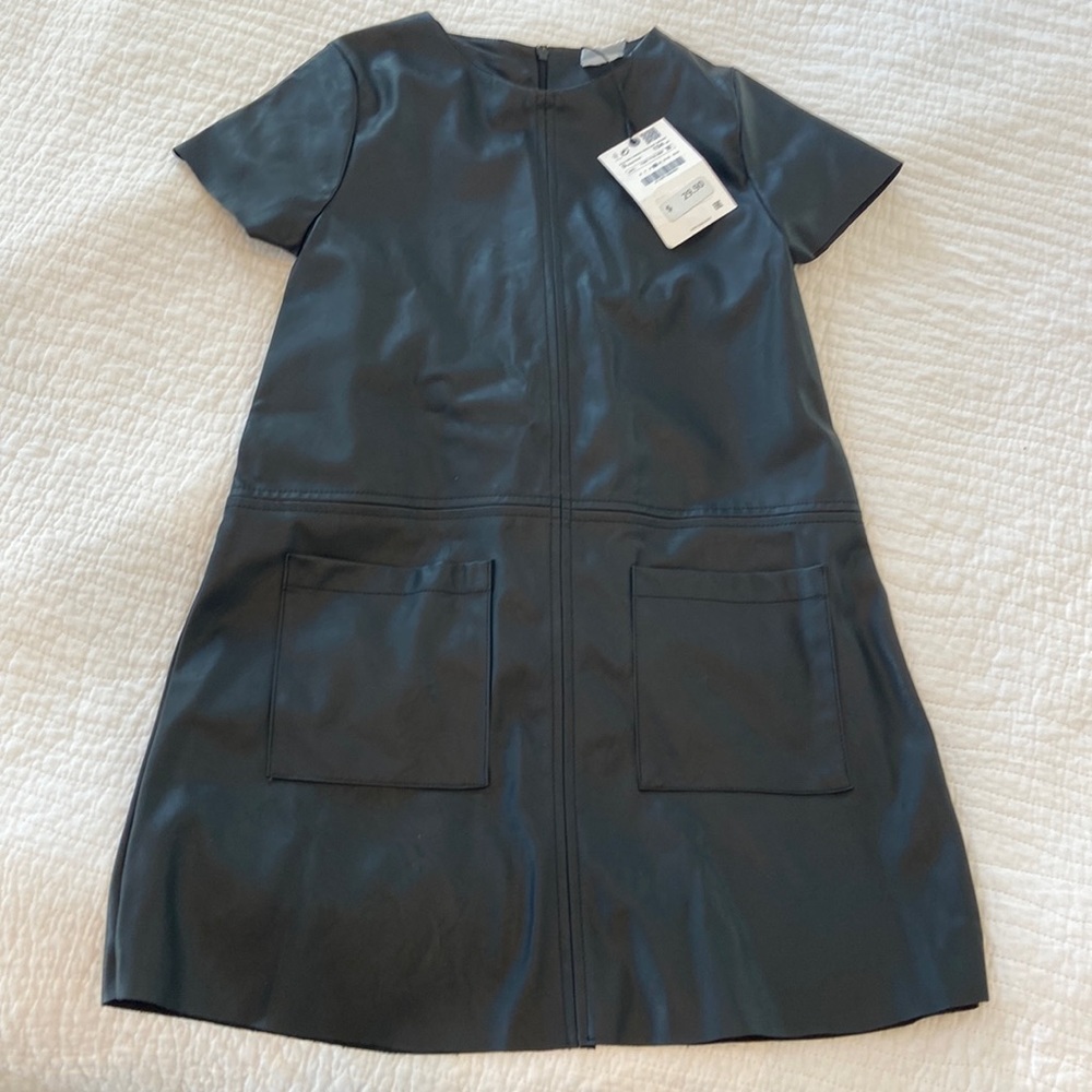Brand new leather Zara girls dress size 9! Absolutely beautiful !